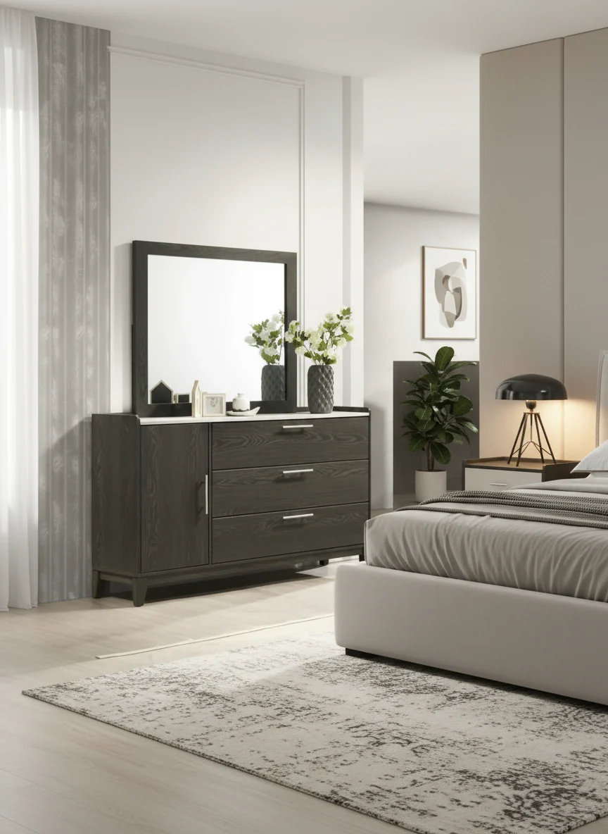 Rayola Dresser Mirror King Bed Frame - Image 2