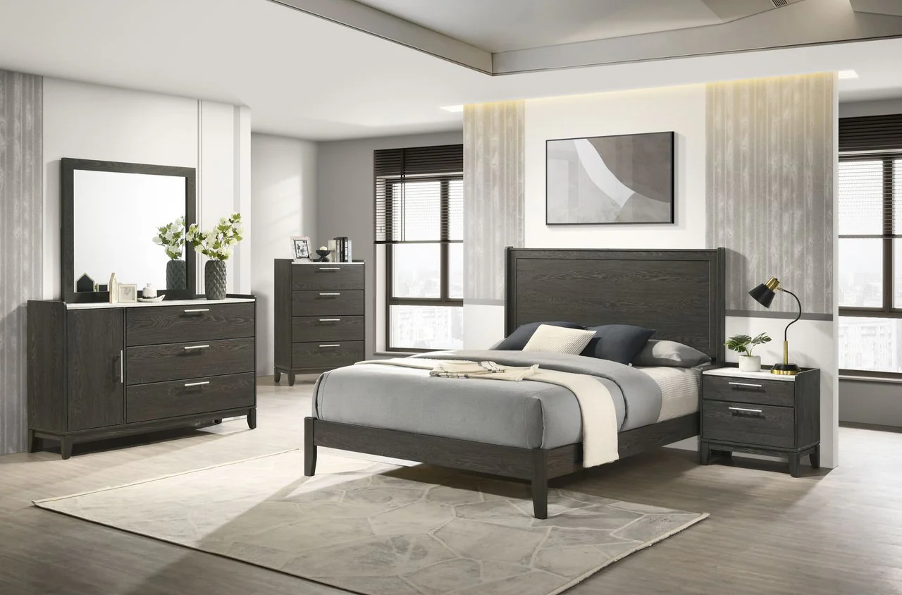 Rayola Dresser Mirror King Bed Frame