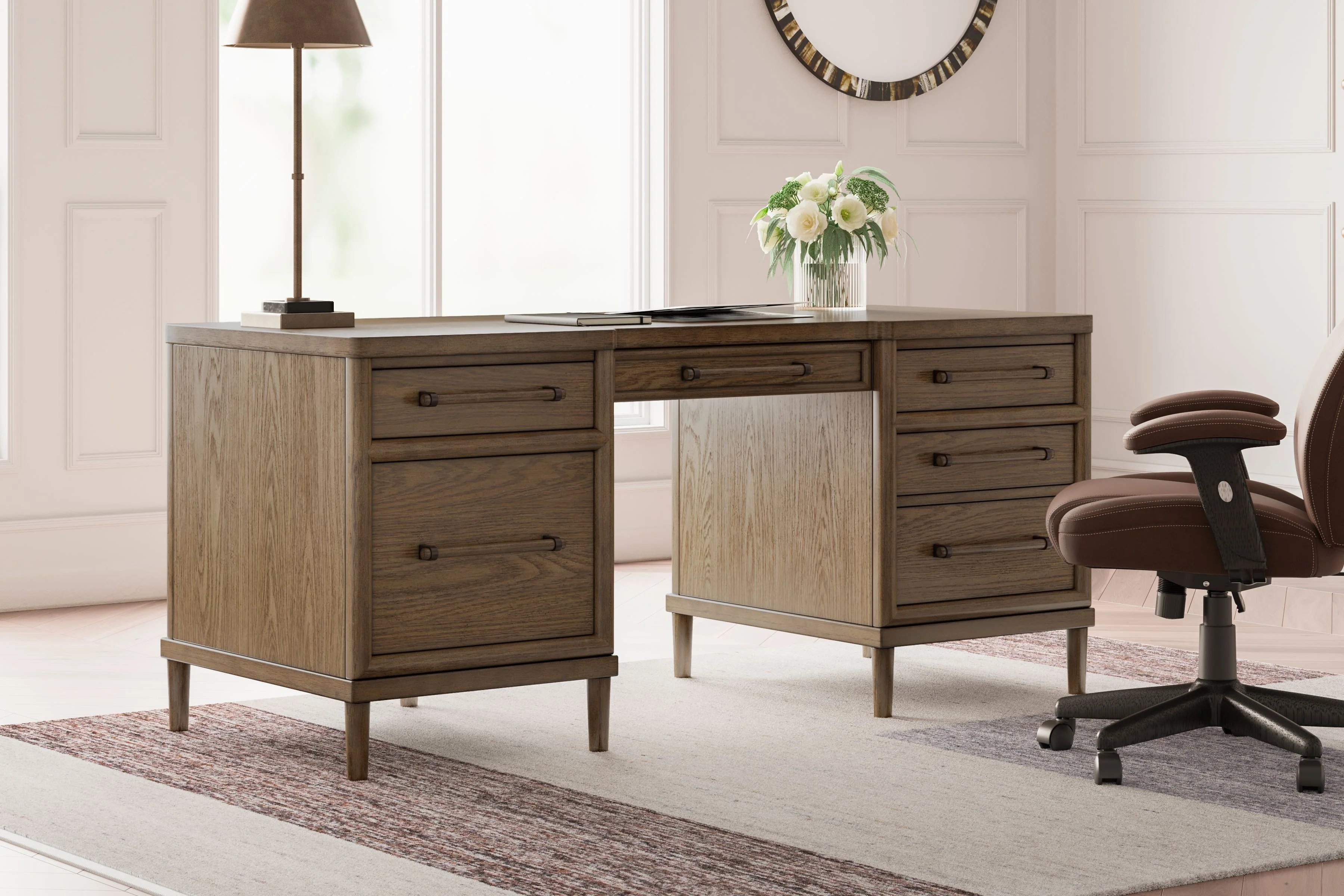 Roanhowe - Home Office Desk - Brown - Image 4