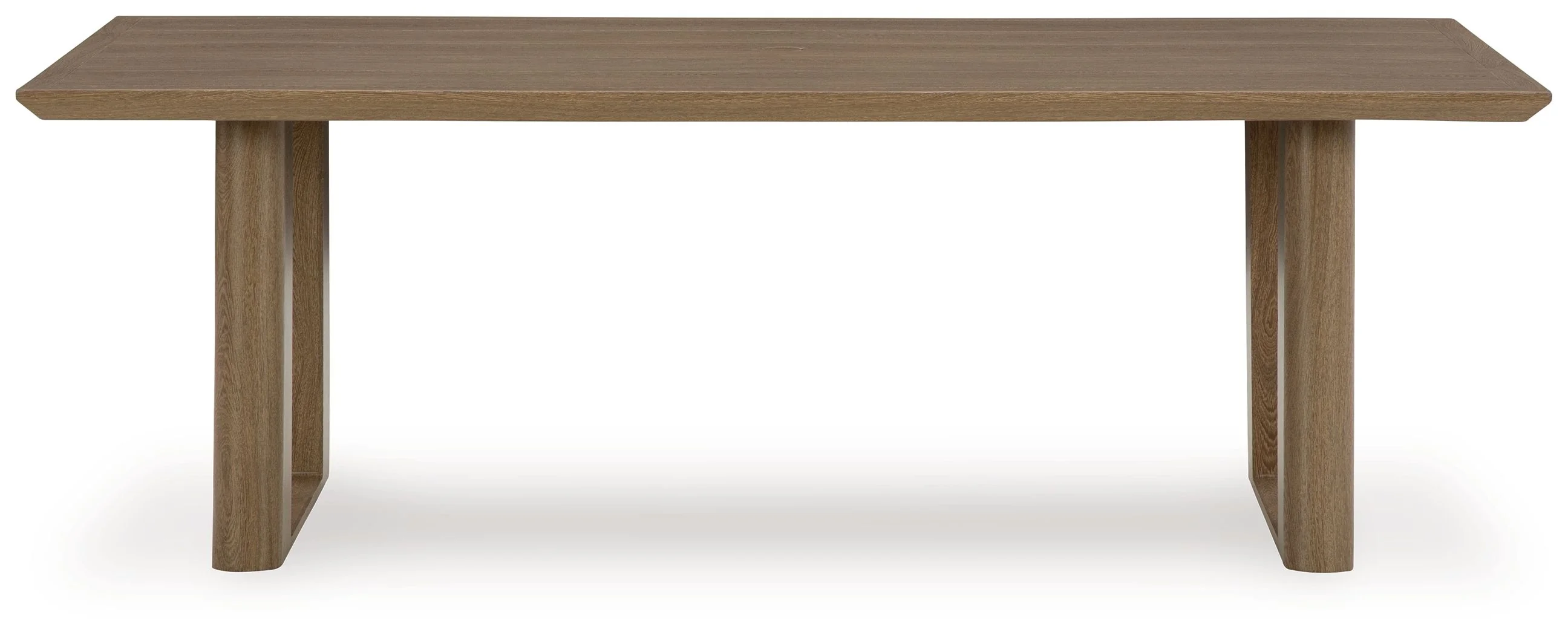 Serene Bay - Rectangular Dining Table With Umbrella Option - Dark Brown - Image 4