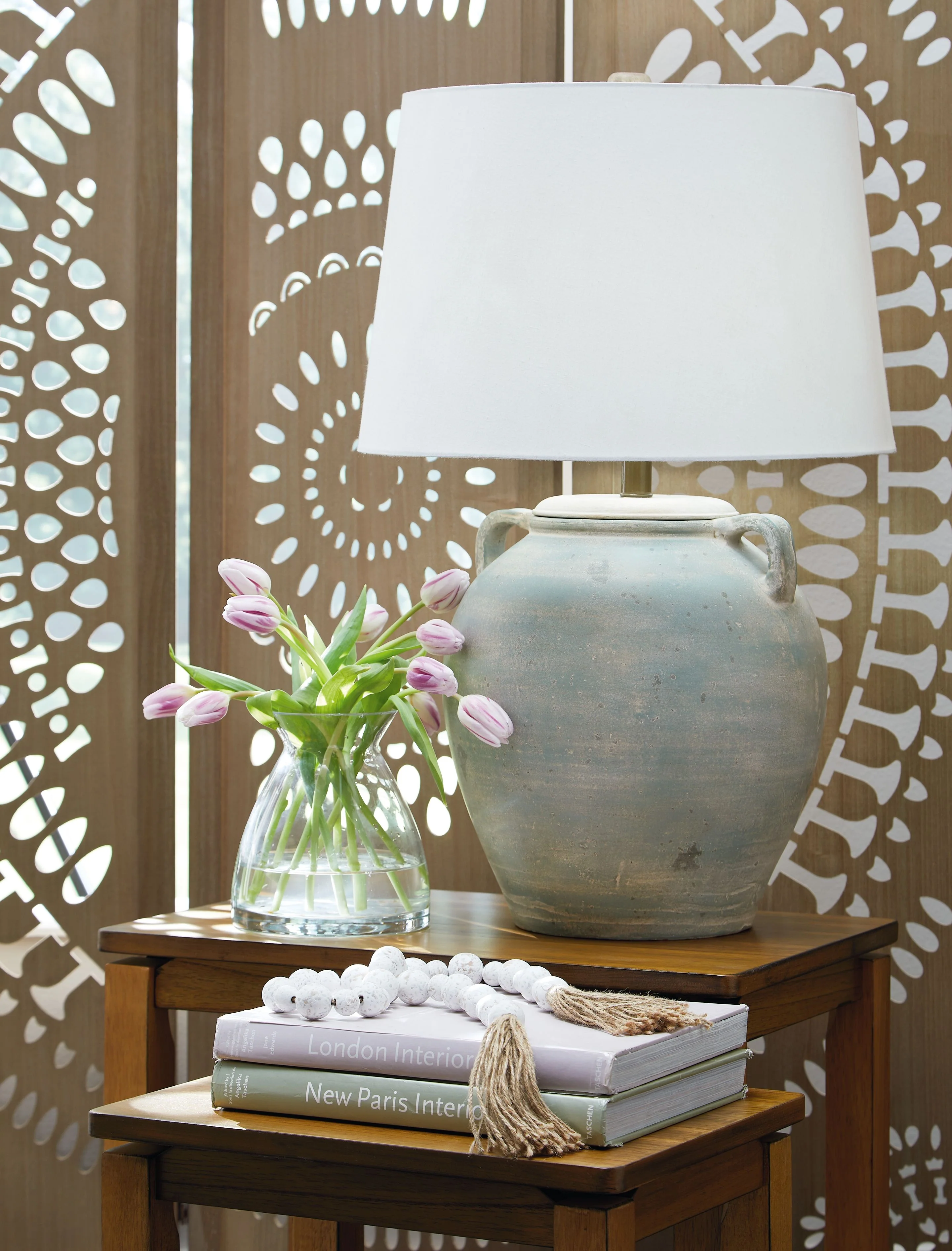 Shawburg - Terracotta Table Lamp - Antique Green - Image 4