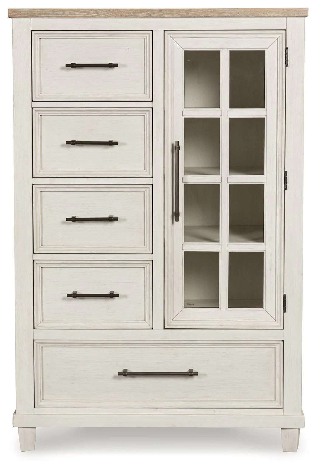 Shaybrock - Door Chest - Antique White / Brown - Image 3