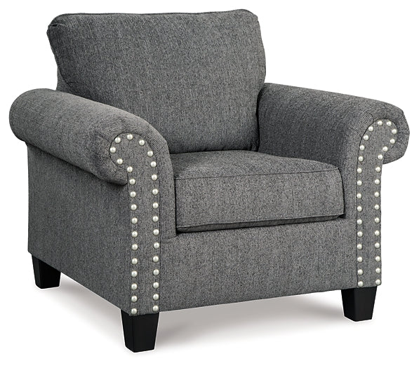 Agleno Sofa, Loveseat, Chair and Ottoman - Image 4