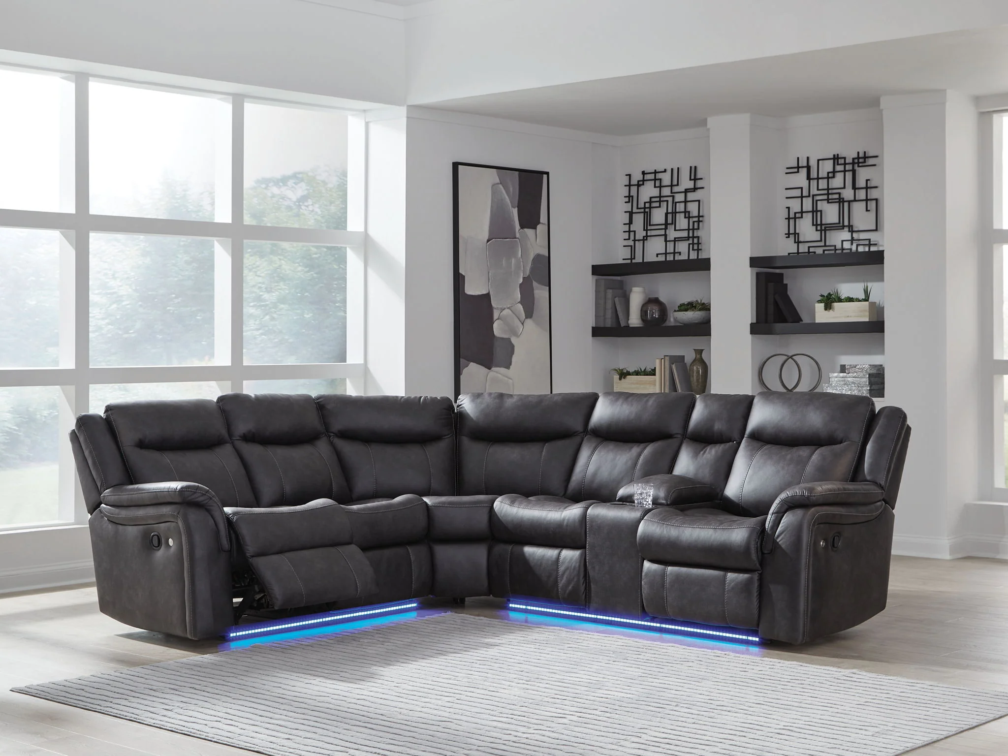 Sultan Meadow - 2-Piece Reclining Sectional - Carbon - Image 4