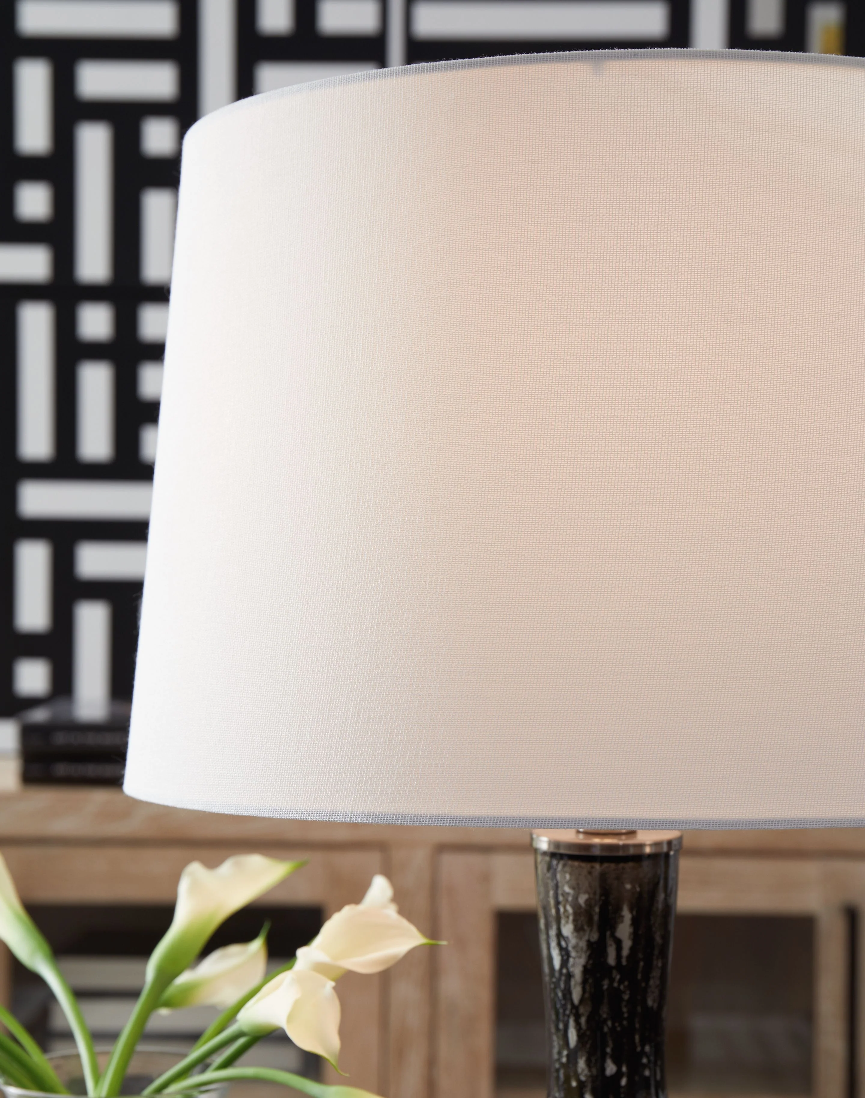 Tenslow - Glass Table Lamp - Antique Black - Image 2