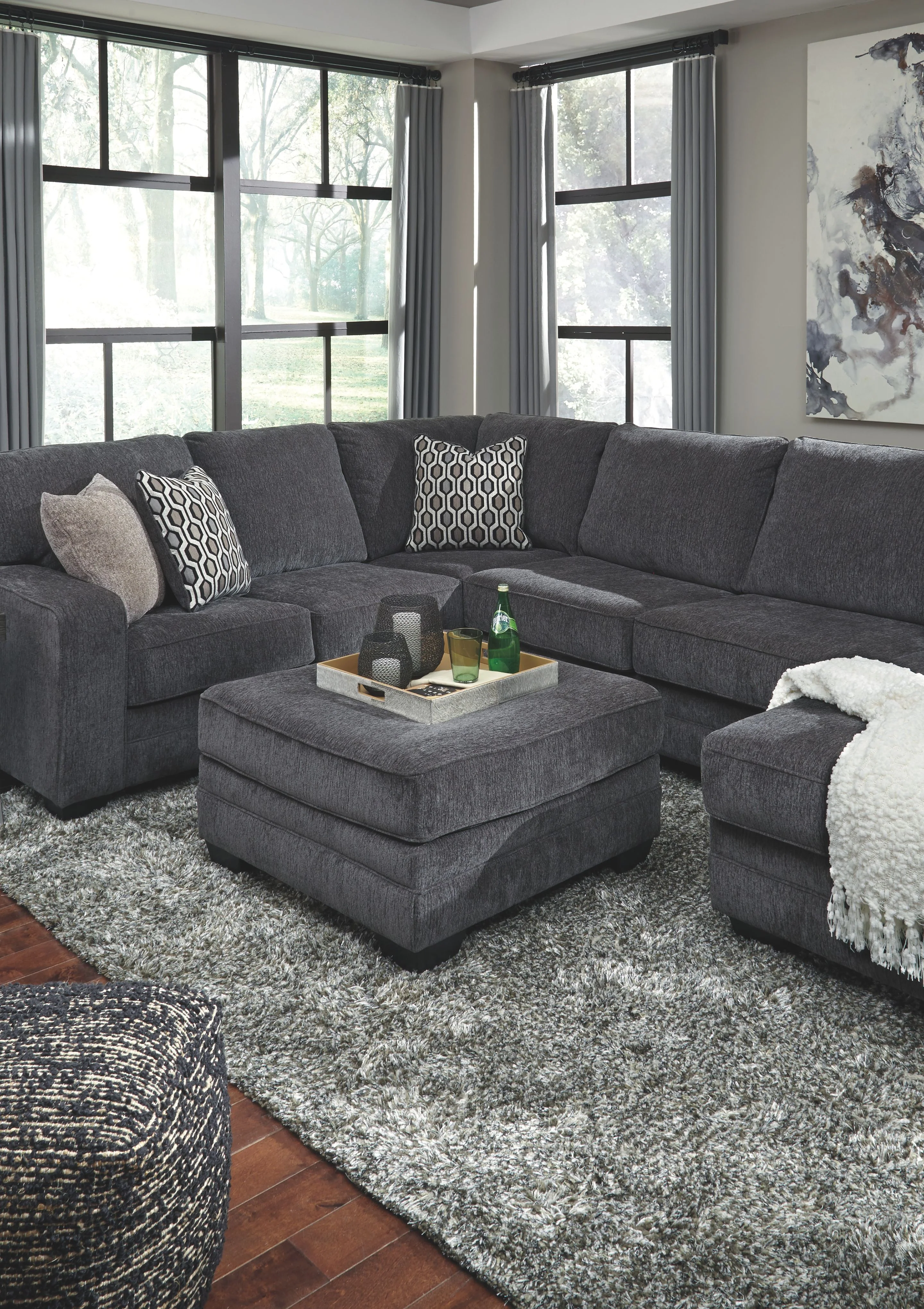 Tracling - Oversized Accent Ottoman - Slate - Image 4