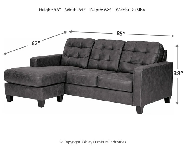 Venaldi Sofa Chaise Queen Sleeper - Image 3