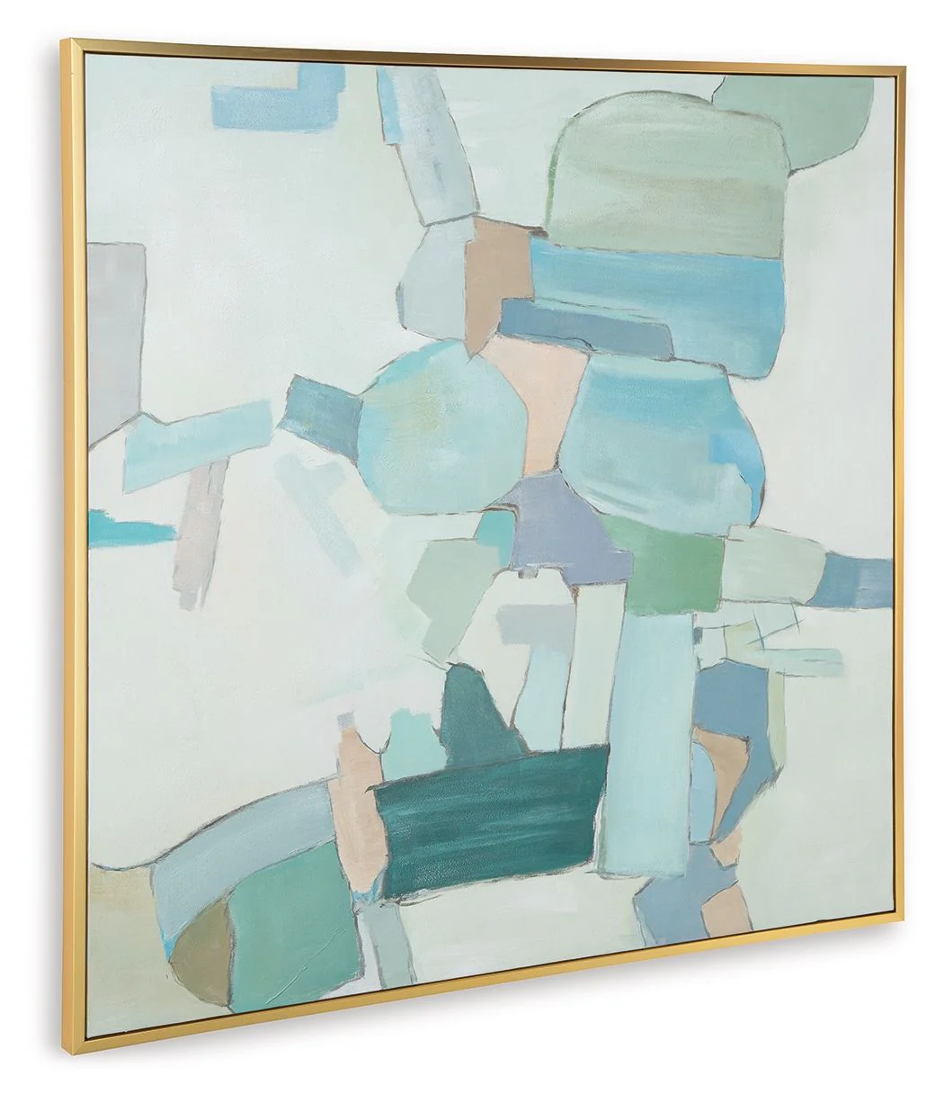 Wynburn - Wall Art - White / Blue / Green - Image 4
